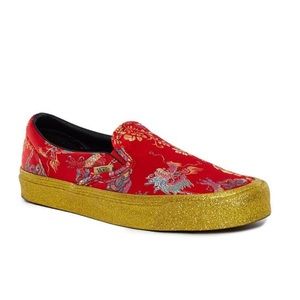 Opening Ceremony x Vans Good Luck Slip on Red dragon